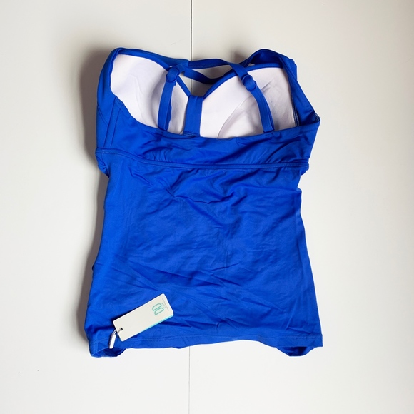 SEAFOLLY DD Tankini Ruching High Back Lapis Blue - Picture 3 of 3